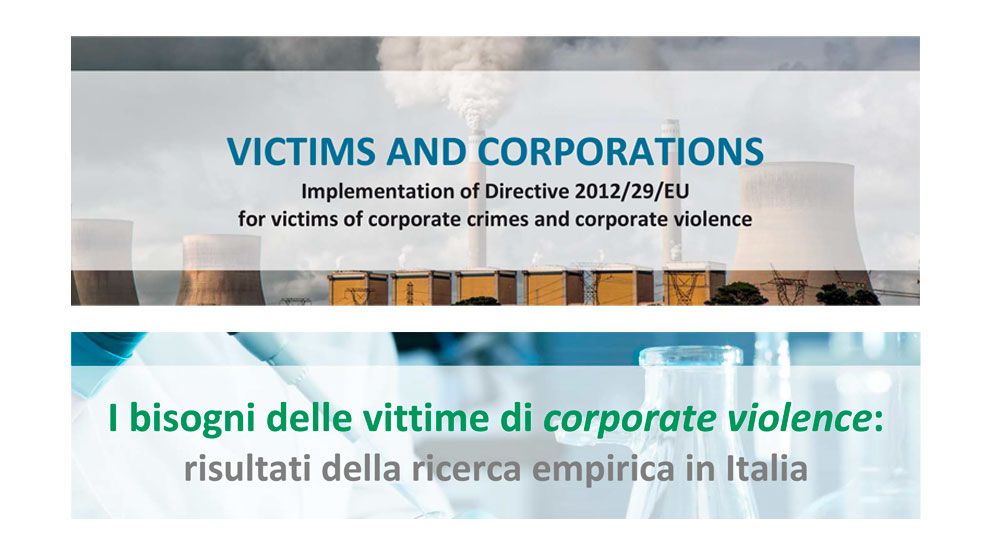 I bisogni delle vittime di corporate violence: risultati della ricerca empirica in Italia