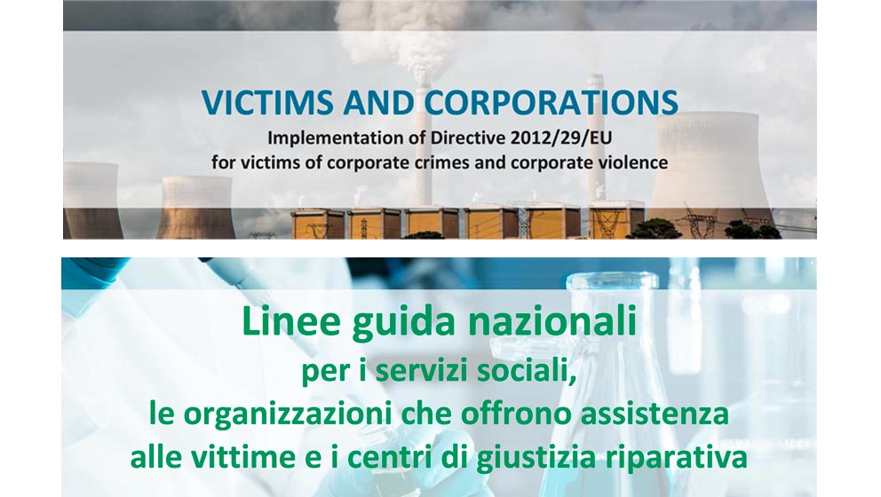 Linee guida nazionali per i servizi sociali, le organizzazioni che offrono assistenza alle vittime e i centri di giustizia riparativa