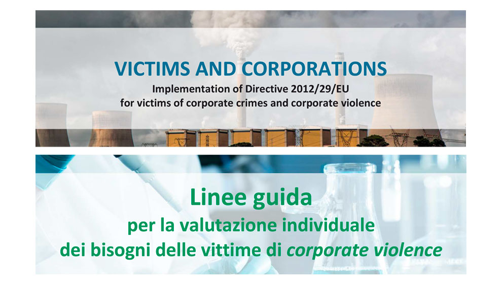 Linee guida per la valutazione individuale dei bisogni delle vittime di corporate violence