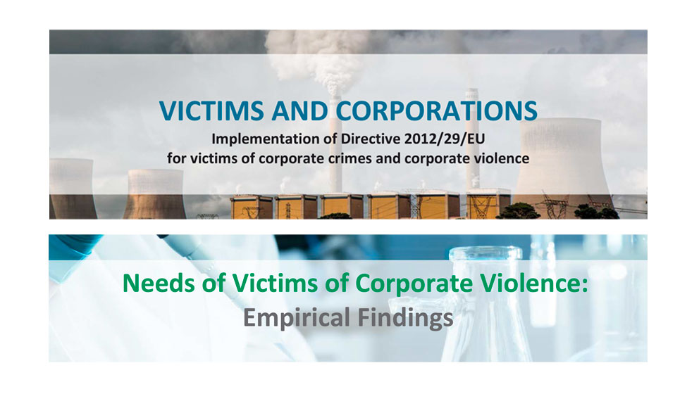 Needs of Victims of Corporate Violence: Empirical Findings